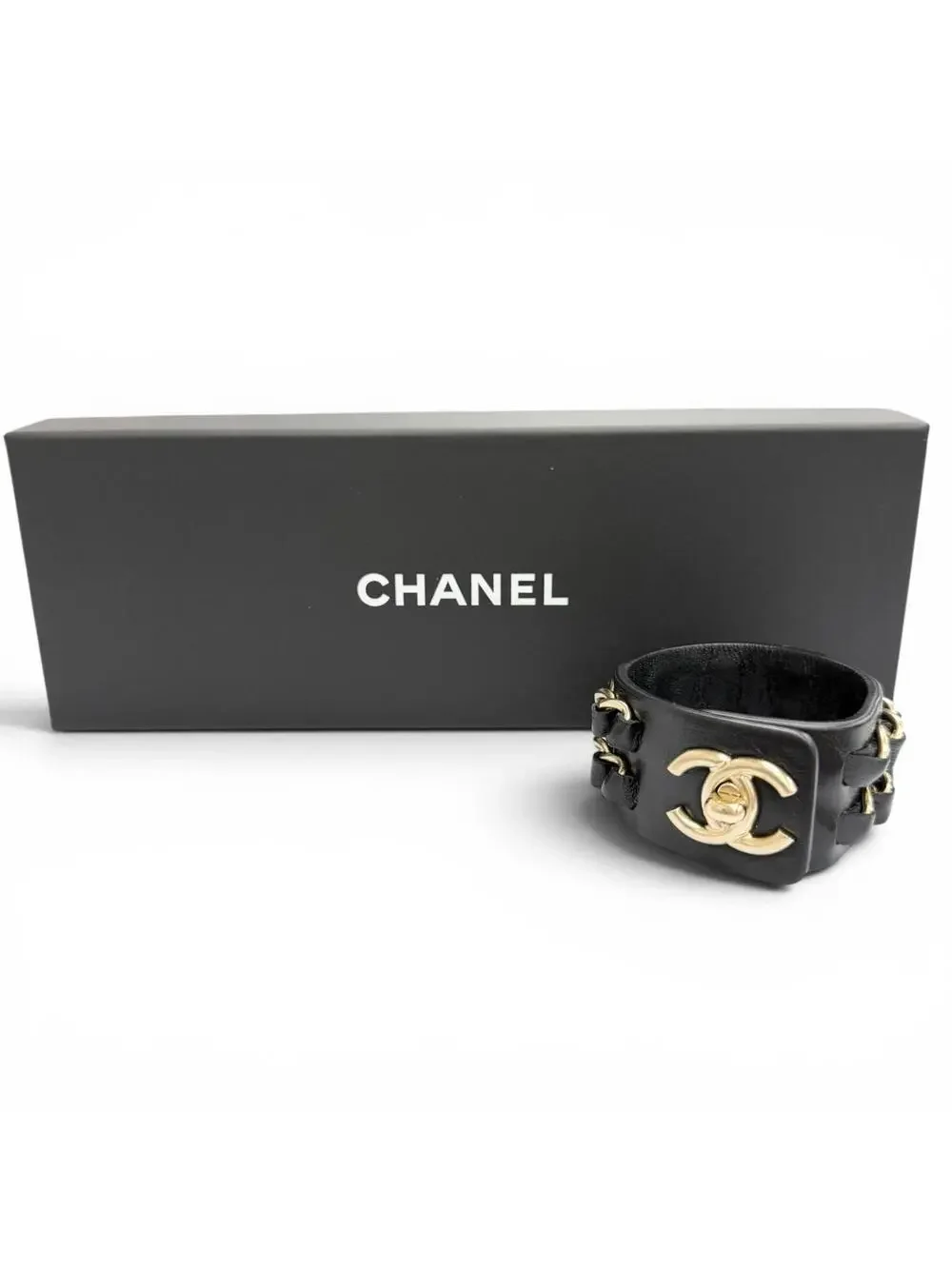 Chanel Cc Logo Turnlock Chain Bracelet #299658C11B